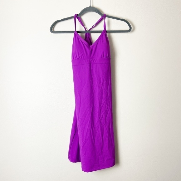 ATHLETA • Women’s Shorebreak Built In Bra Razor Back Swim Dress Purple Size XXS - Picture 2 of 7